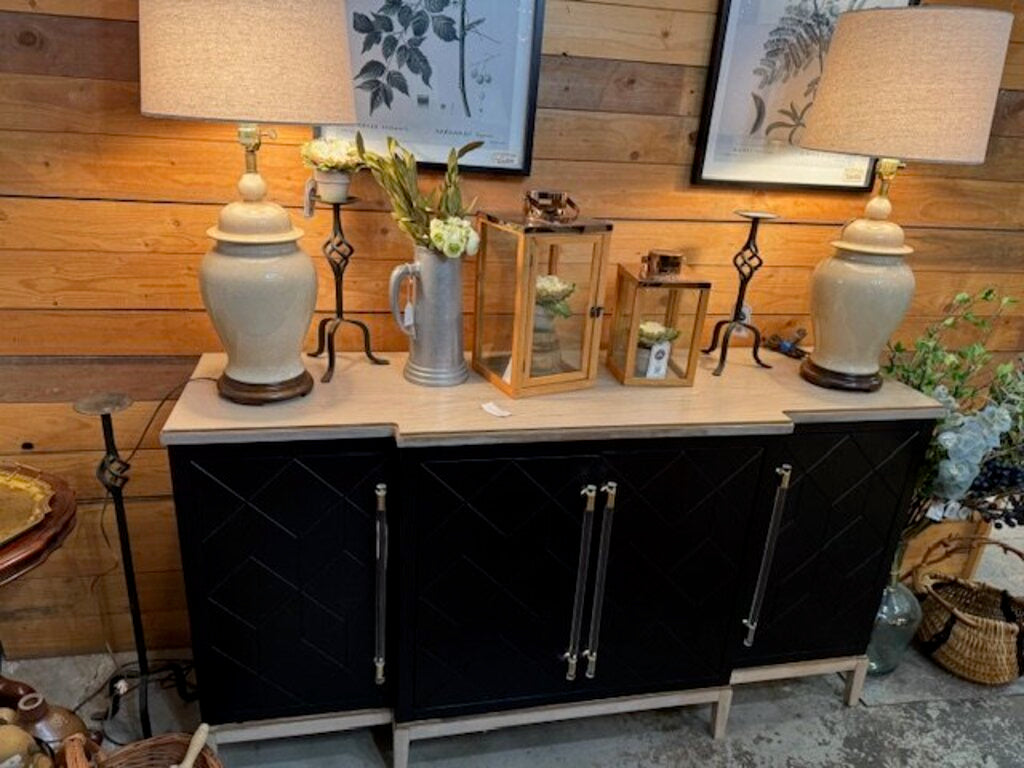 Modern Sideboard with Gold Accents