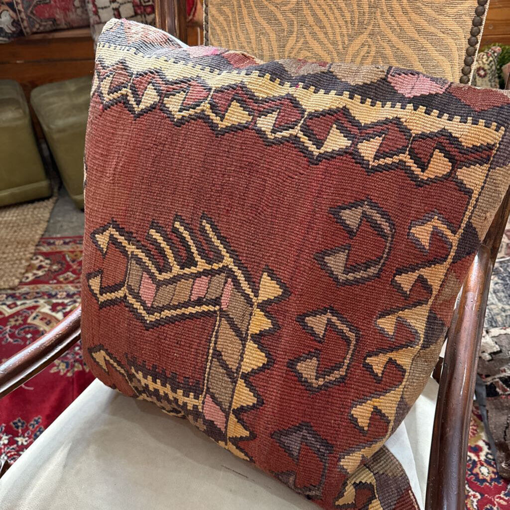 Antique Turkish Rug Down Filled Pillow