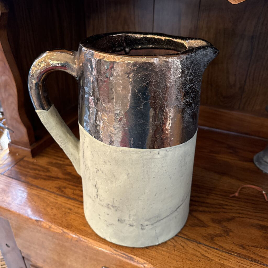 Distressed Bronze & Grey Pitcher