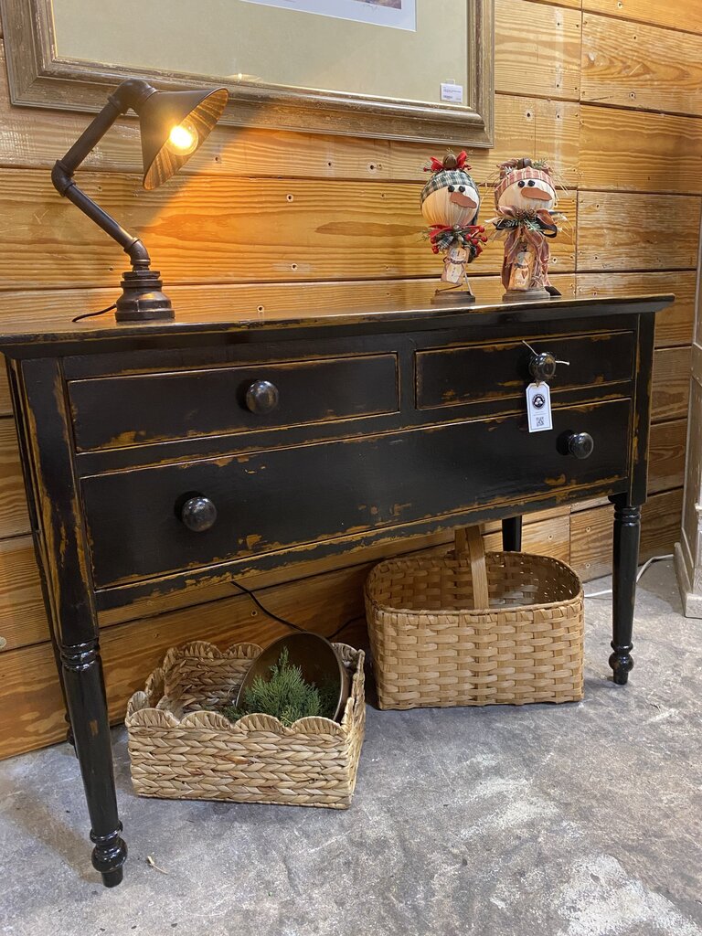 Rustic Black Console