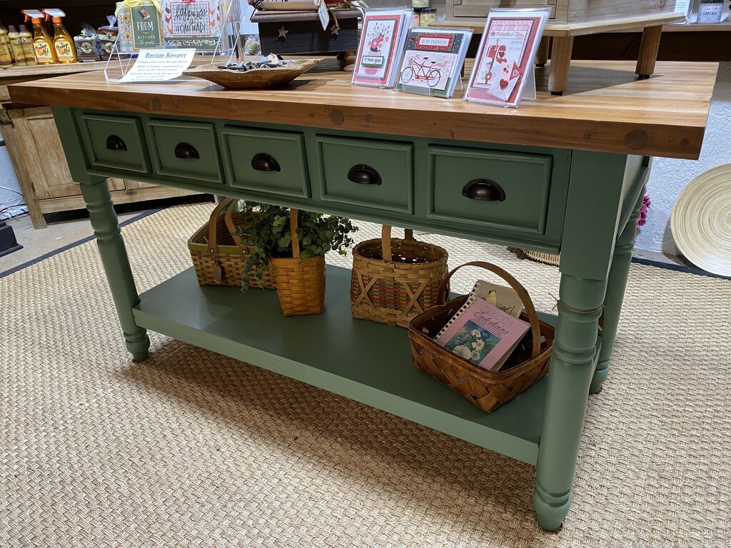 Kitchen Island with Butcher Block Top
