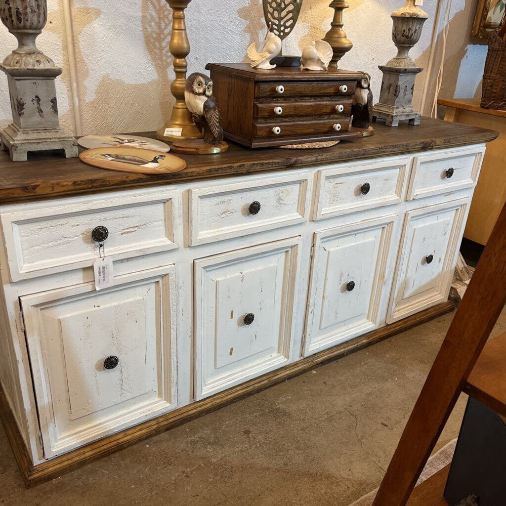 White Four Drawer Sideboard/Dresser