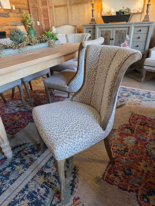 Upholstered Leopard Chairs