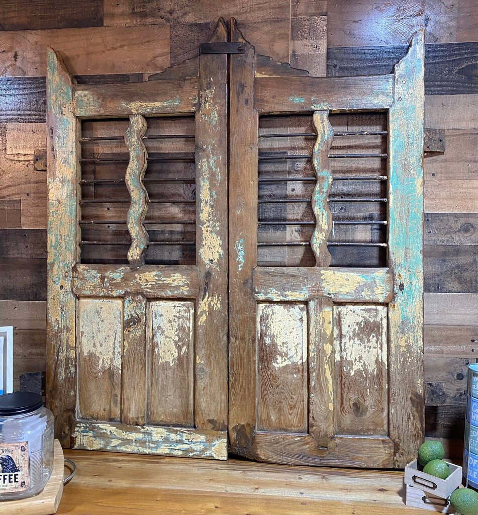 Rustic Pair of Saloon Doors with Authentic Hardware