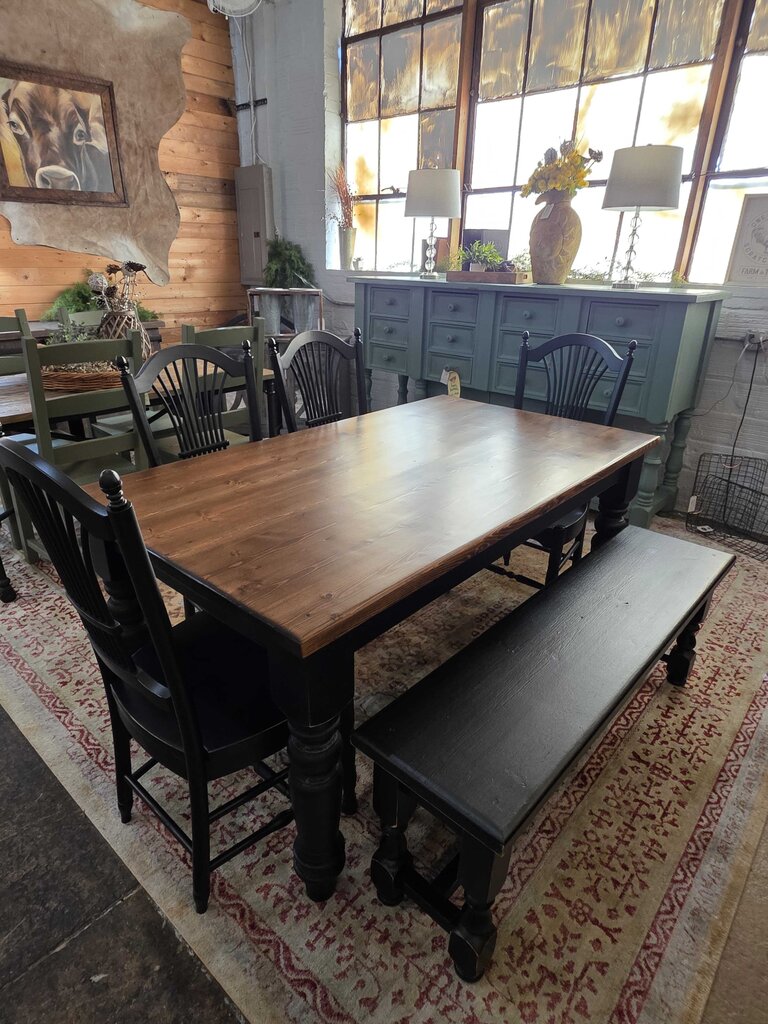 Table,Bench, 4 Chairs