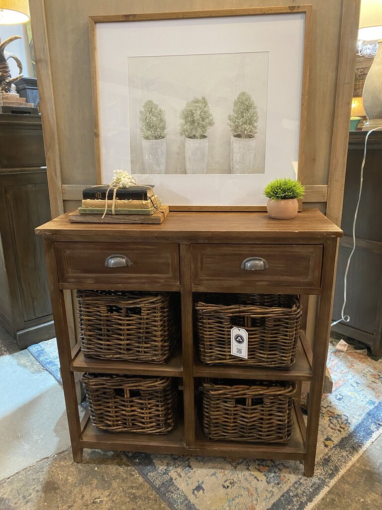2-Drawer Accent Chest with Baskets