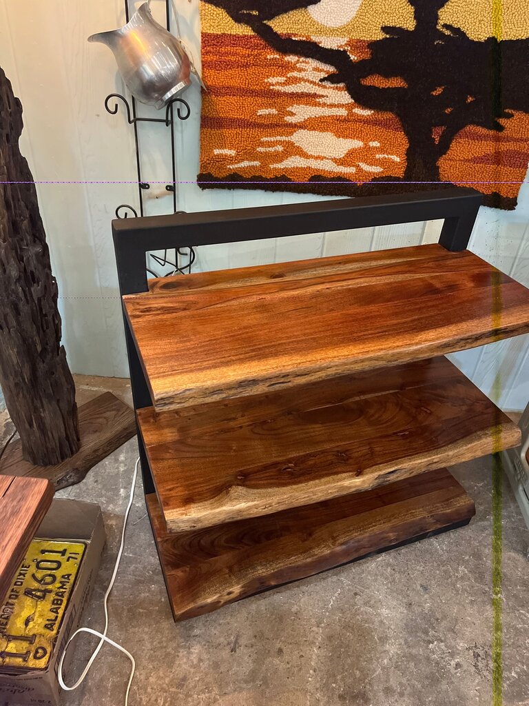 Rustic 3-Tier Wooden Shelf Stand