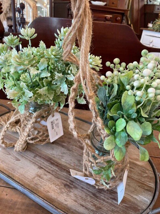 Macrame Hang Jar