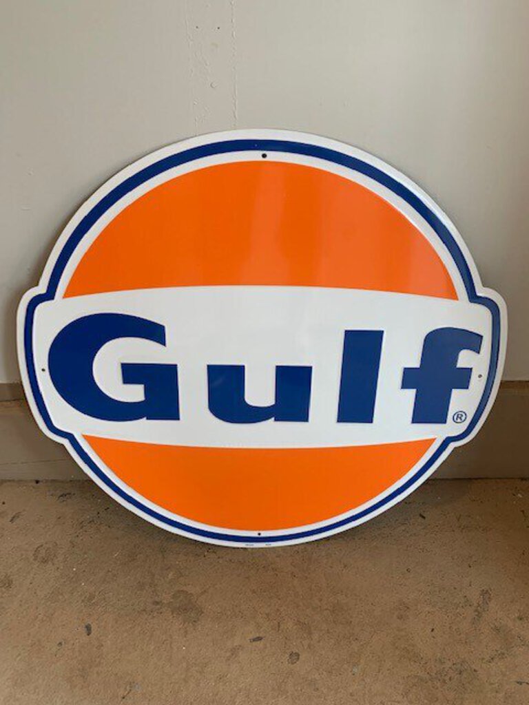 Gulf 22 Inch Round Sign.