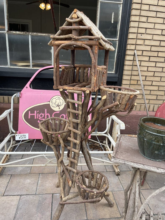 Natural Root Birdhouse & Planter