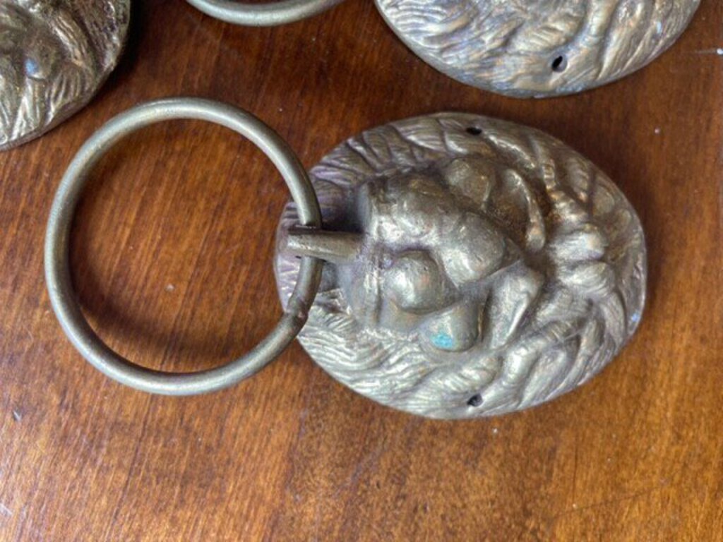 Antique Brass Lion Head Pulls