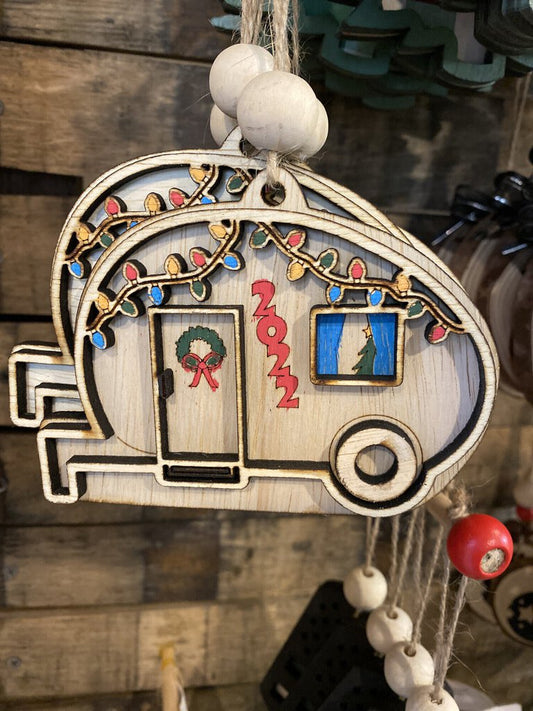 Camper Christmas ornament