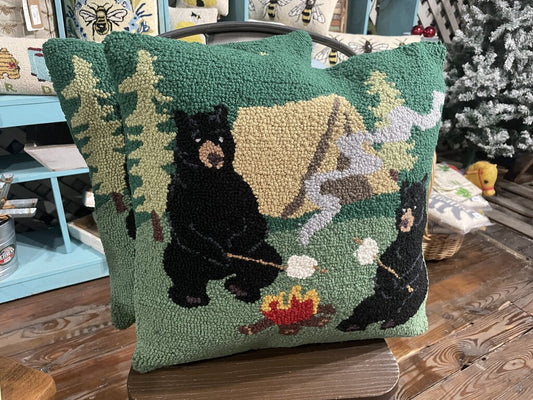 Campfire Bear Pillow