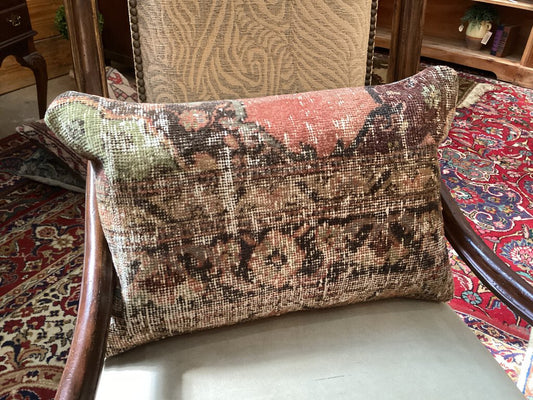 Antique Turkish Rug Down Filled Pillow