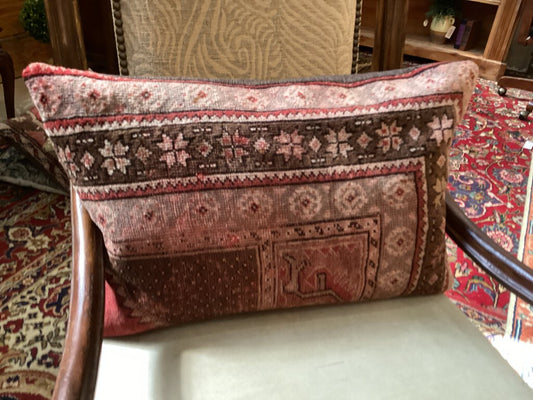 Antique Turkish Rug Down Filled Pillow