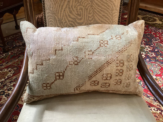 Antique Turkish Rug Pillow Down-Filled