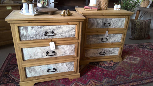 Cowhide End Table