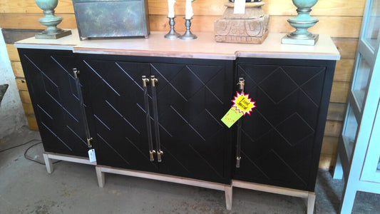 Modern Sideboard with Gold Accents