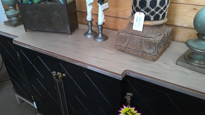 Modern Sideboard with Gold Accents