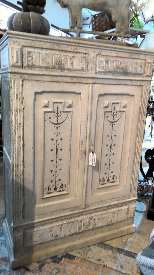 Repurposed Distressed Cabinet Linen Chest
