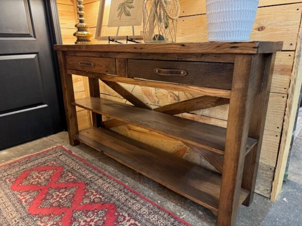 Amish Reclaimed Barn Wood Sofa Table