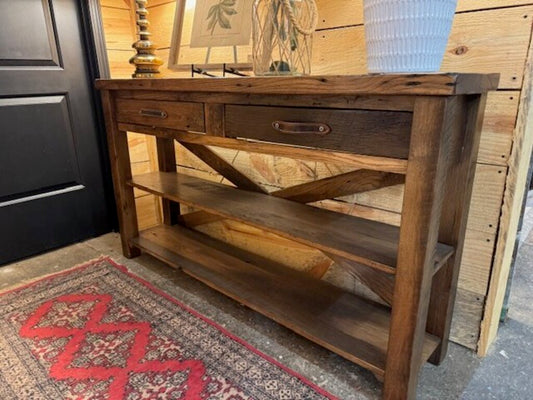 Amish Reclaimed Barn Wood Sofa Table