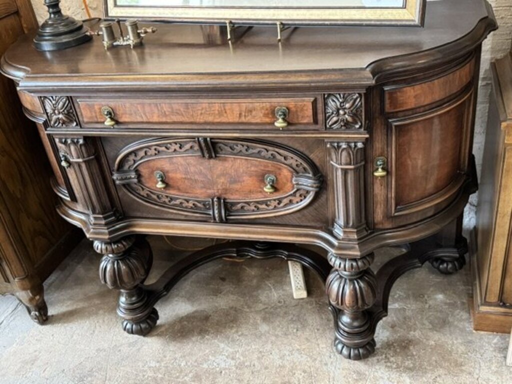 Antique Jacobean Revival Sideboard
