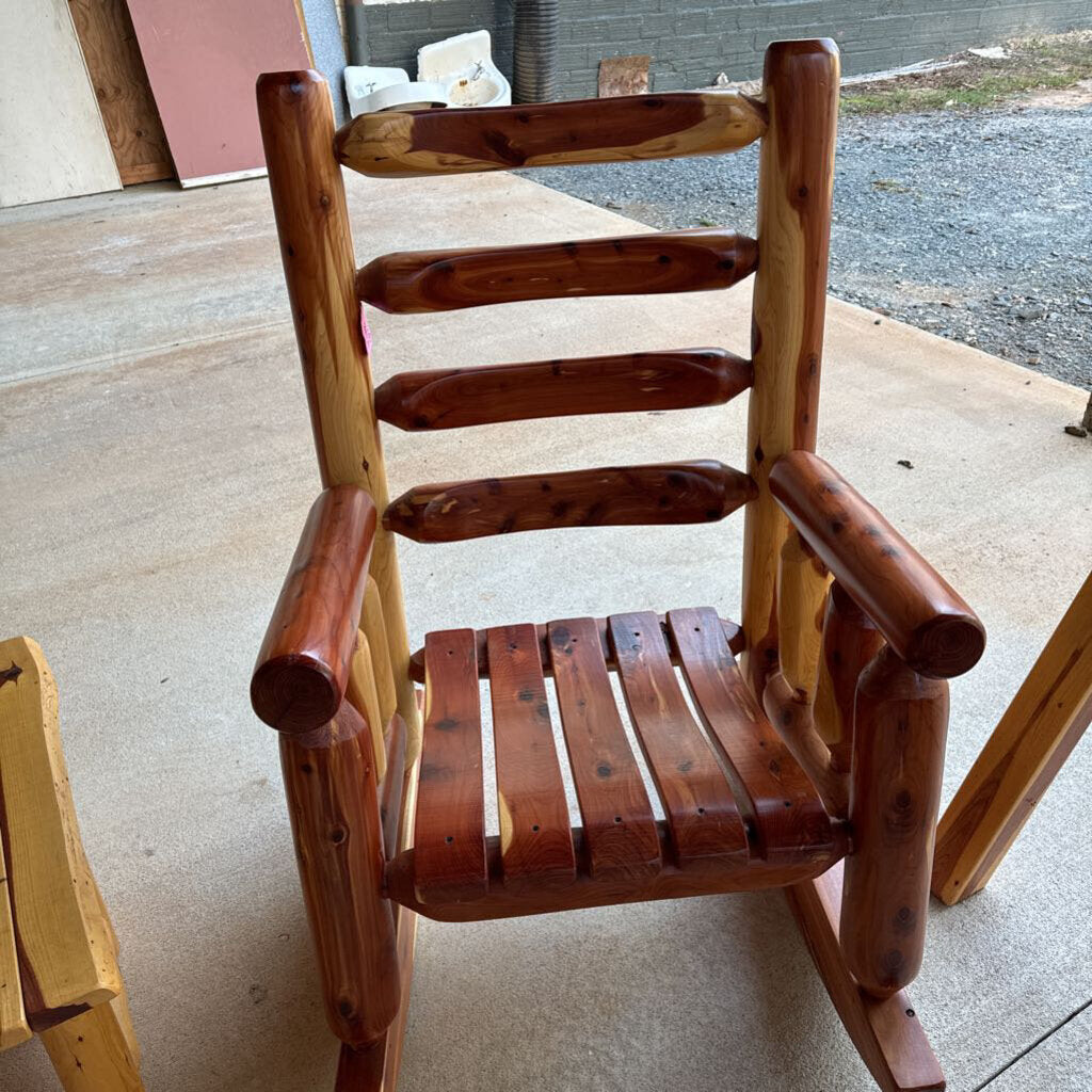 Amish Cedar Log Rocker