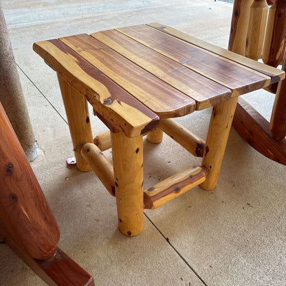 Amish Cedar Log End Table