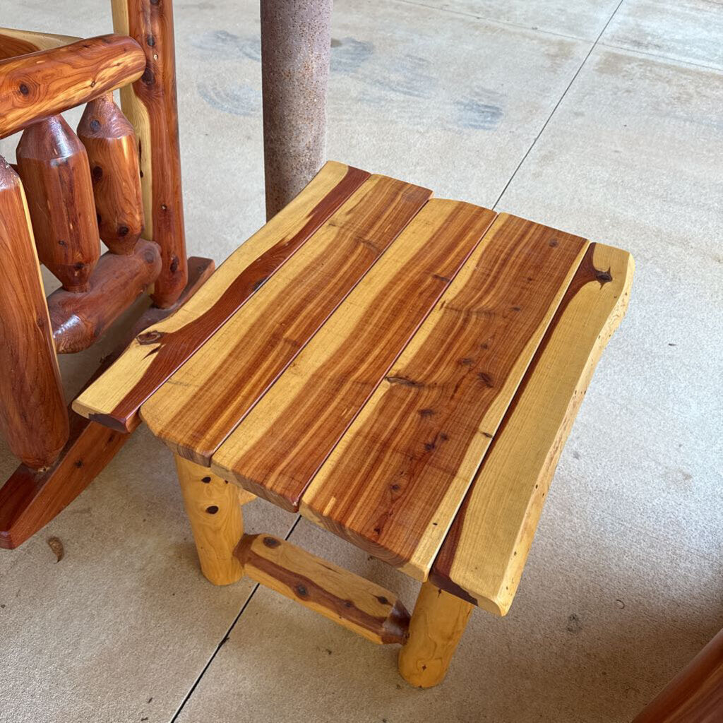 Amish Cedar Log End Table