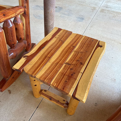 Amish Cedar Log End Table