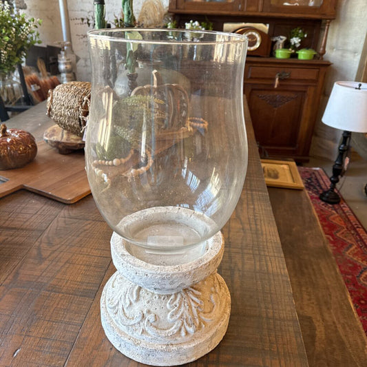 Hurricane Vase on Cream Base