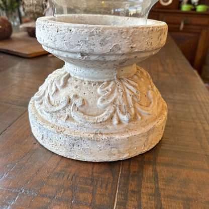 Hurricane Vase on Cream Base