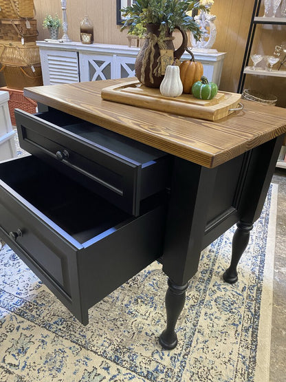 Kitchen Island w/ 2 Slam Proof Drawera