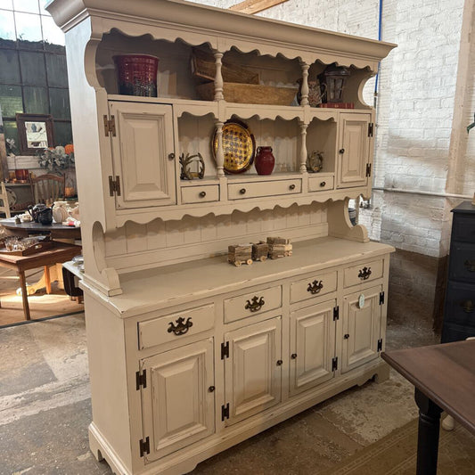 Custom painted hutch in a beautiful neutral shade