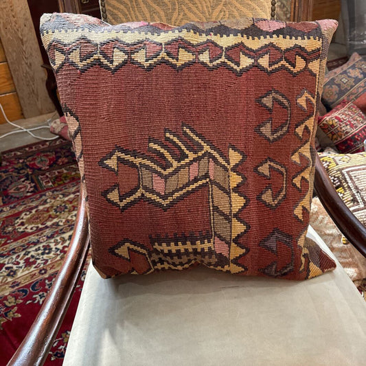 Antique Turkish Rug Down Filled Pillow