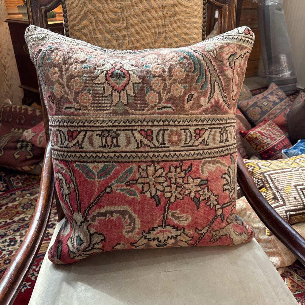 Antique Turkish Rug Down Filled Pillow