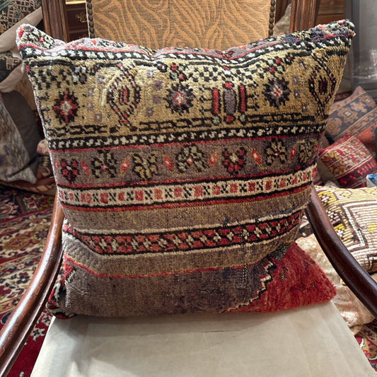 Antique Turkish Rug Down Filled Pillow