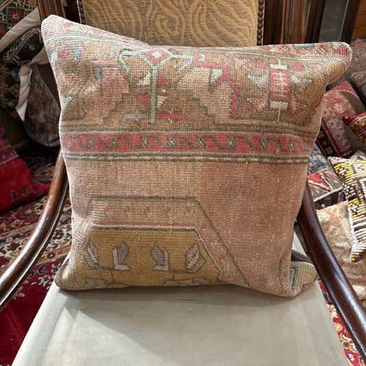 Antique Turkish Rug Down Filled Pillow