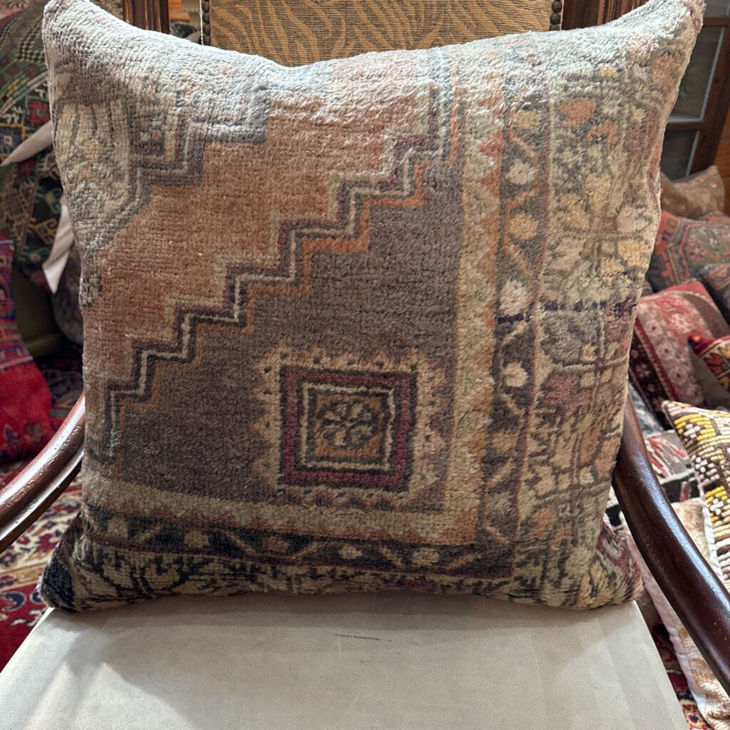 Antique Turkish Rug Down Filled Pillow