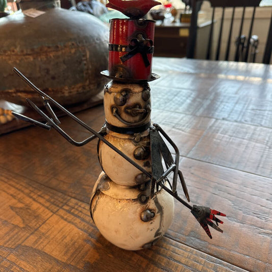 Small Metal Snowman