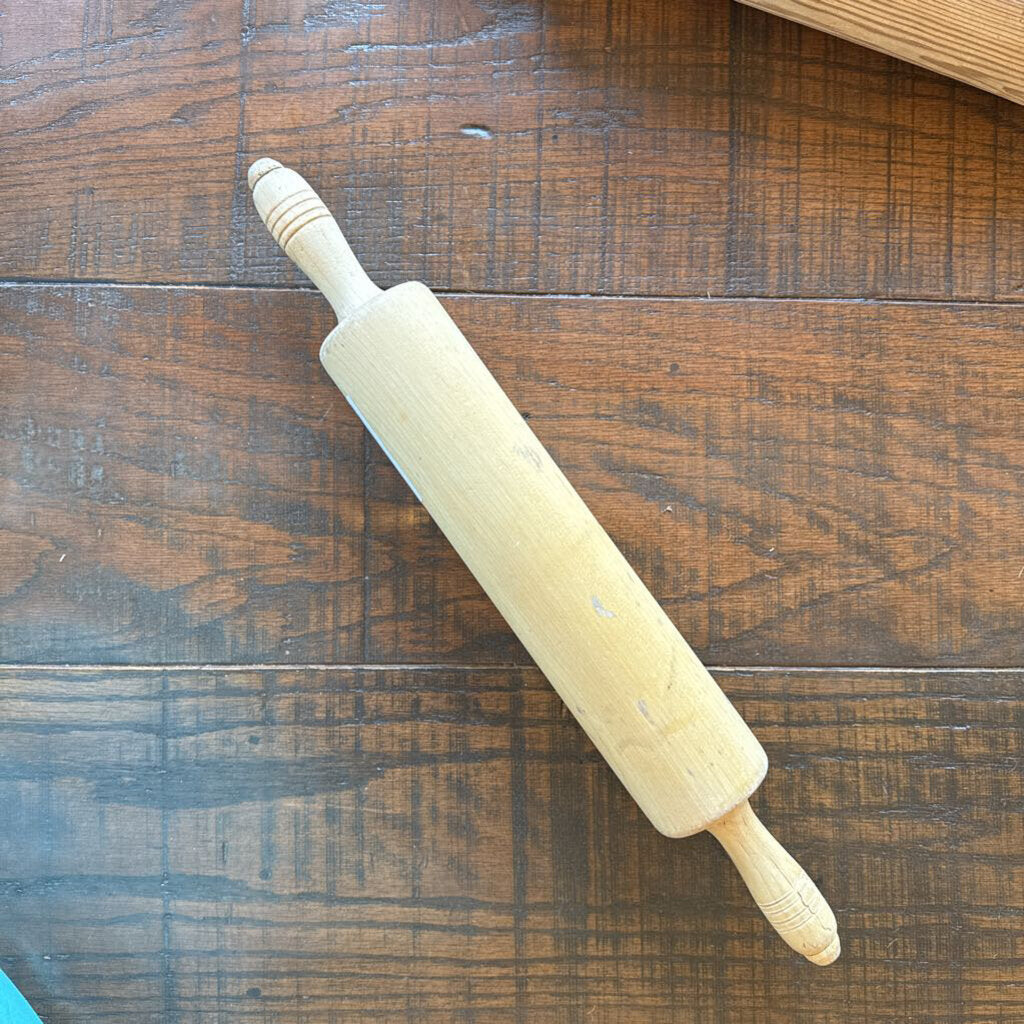 Old Solid Wood Rolling Pin