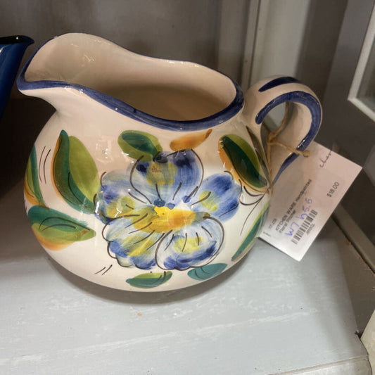 Handpainted Floral Pitcher