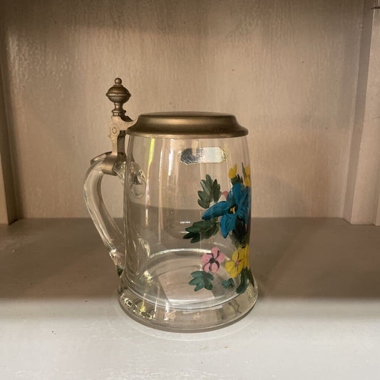 Handpainted Floral Beer Stein