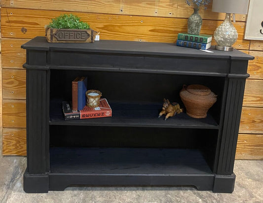Rustic Black Bookcase