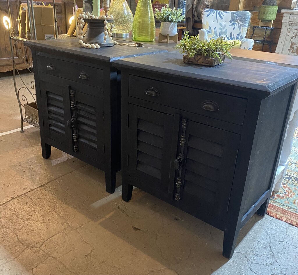 Pair of Black Nightstands