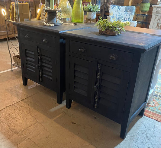 Pair of Black Nightstands