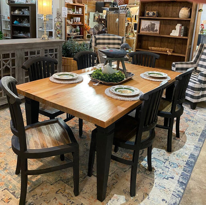 Rustic Dining Table & 6 Chairs