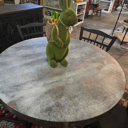 48 inch Zinc Topped Table With Metal Base