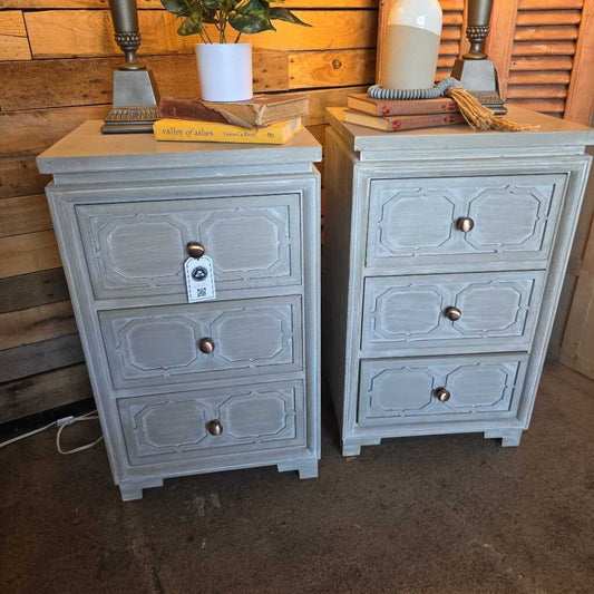 Gray Nightstands (Pair)